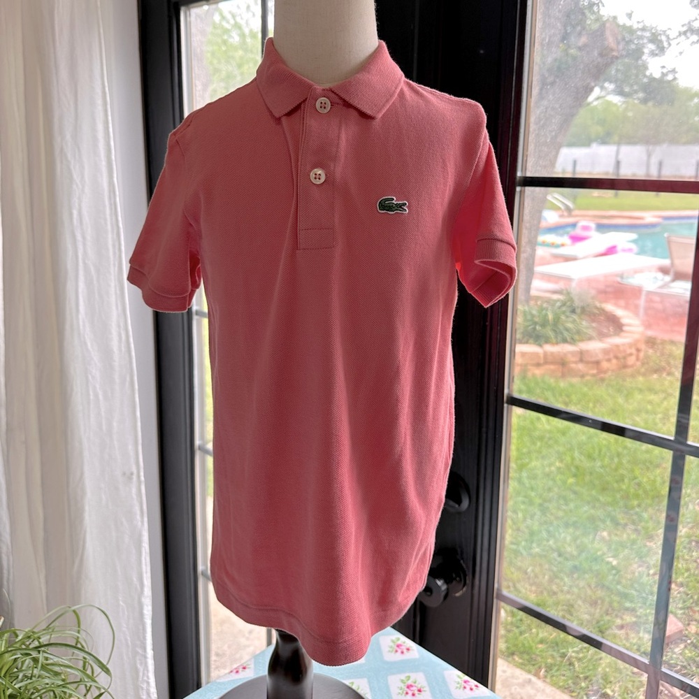 Coral boys Lacoste polo EUC authentic
